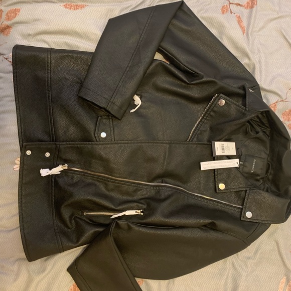 BNWT faux leather jacket. Boyfriend style, size M. Purchased from dynamite. - Picture 1 of 2